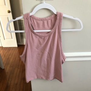 Baby Pink Side-Cut Tank top